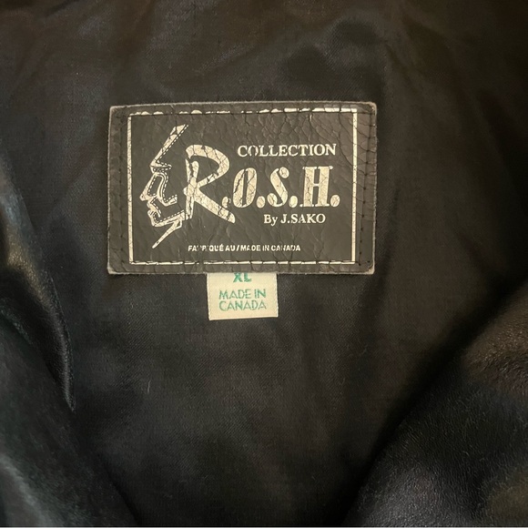 Vintage Collection ROSH by J. Sako A-Line Women's Black Leather Coat - Size XL. - Picture 3 of 11